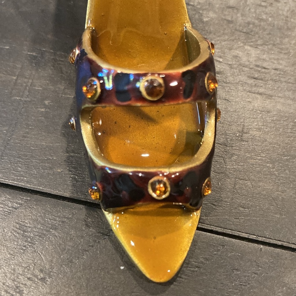 Shoe Christmas Ornament by Bombay - Daphne Leopard Open Toe - Picture 8 of 9
